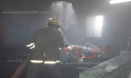 தீப்பெட்டி தொழிற்சாலையில் தீ விபத்து