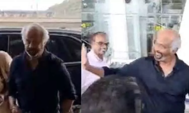 ஜெயிலர் படப்பிடிப்பு:  கொச்சிக்கு பறந்த ரஜினிகாந்த் - விமான நிலையத்தில் குவிந்த ரசிகர்கள்