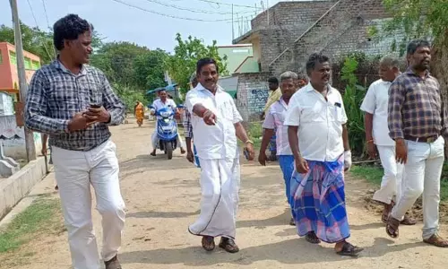 புதிய சாலைகள் அமைக்க அளவீடு செய்யும் பணி