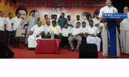 துவாக்குடி நகர தி.மு.க.சார்பில் பொதுக்கூட்டம்