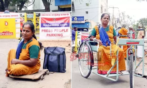சக்கர பலகையில் வந்தேன்... 3 சக்கர சைக்கிளில் செல்கிறேன்...