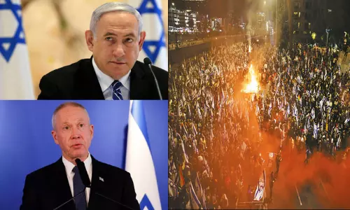 நீதித்துறை மறுசீரமைப்பை எதிர்த்ததால் இஸ்ரேல் ராணுவ மந்திரி பதவி நீக்கம் நீதித்துறை மறுசீரமைப்பை எதிர்த்ததால் இஸ்ரேல் ராணுவ மந்திரி பதவி நீக்கம்