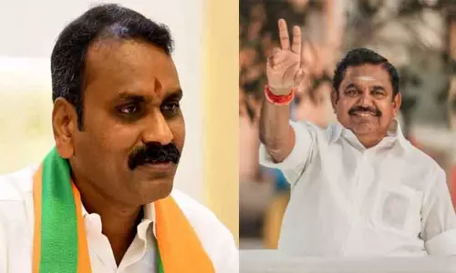 அ.தி.மு.க. பொதுச்செயலாளராக பொறுப்பேற்றுள்ள எடப்பாடி பழனிசாமிக்கு மத்திய இணை மந்திரி எல்.முருகன் வாழ்த்து