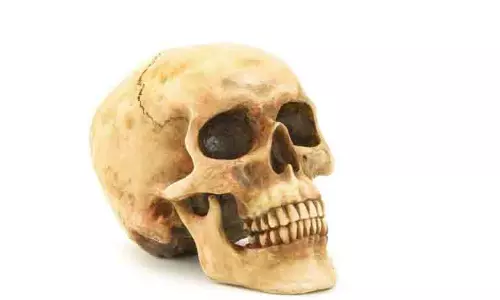 சோதனை சாவடி அருகே மண்டை ஓடு