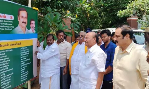 தைலாபுரம் தோட்டத்தில் தமிழ் பெயர் பதாகைகள் திறப்பு டாக்டர் ராமதாஸ் தலைமையில் நடந்தது