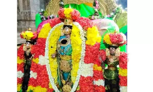 கள்ளழகர் கோவிலில் திருக்கல்யாண  திருவிழா தொடங்கியது - திரளான பக்தர்கள் பங்கேற்பு