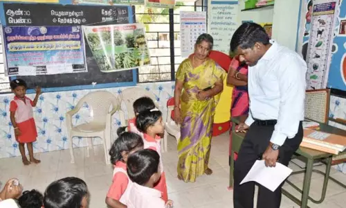 மாணவர் விடுதி, ரேஷன் கடை, அங்கன்வாடி மையங்களில் கலெக்டர் ஆய்வு