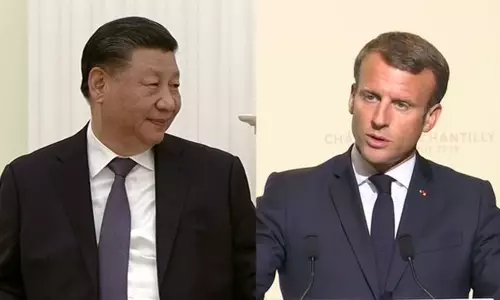 சீன அதிபர் ஜின்பிங்குடன் பிரான்ஸ் அதிபர் மேக்ரான் திடீர் சந்திப்பு