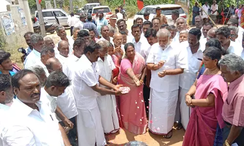 தாடிக்கொம்பு பகுதியில் ரூ.3 கோடியில் தார்சாலை அமைக்கும் பணி