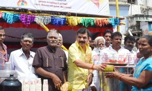 நீர் மோர் பந்தல் திறப்பு விழா நீர் மோர் பந்தல் திறப்பு விழா