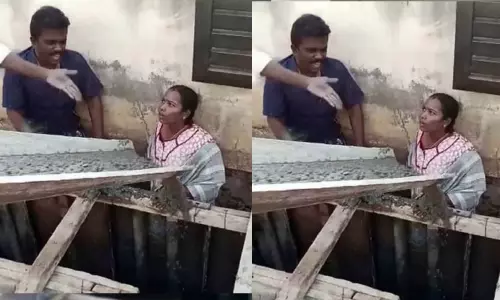 கணவன்,மனைவி மீது  கான்கிரீட் கலவையை ஊத்திய ஒப்பந்ததாரர் - கரூரில் அதிர்ச்சி சம்பவம்
