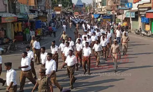 திருவண்ணாமலை, ஆரணியில் ஆர்.எஸ்.எஸ். ஊர்வலம் திருவண்ணாமலை, ஆரணியில் ஆர்.எஸ்.எஸ். ஊர்வலம்