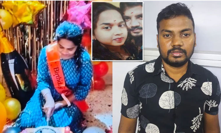 பிறந்த நாள் கேக் வெட்டிய அதே கத்தியால் காதலி கழுத்தறுத்து கொலை...! காதலன் வெறிசெயல்...பிணத்துடன் 4 மணி நேரம்...!