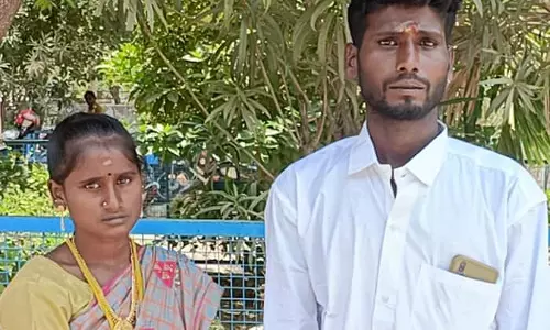 ஆலங்குடி போலீஸ் நிலையத்தில் காதல் ஜோடி தஞ்சம்