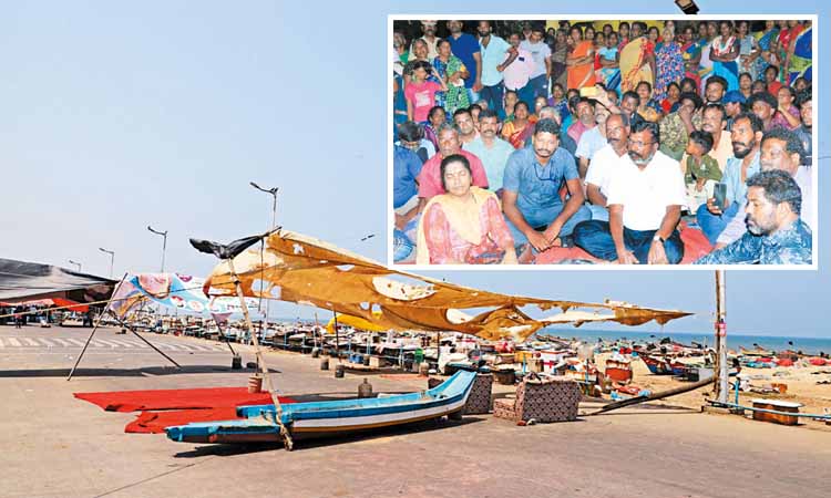 மெரினா லூப் சாலையில் போக்குவரத்து துண்டிப்பு: 6-வது நாளாக மீனவர்கள் போராட்டம் - சீமான் நேரில் ஆதரவு தெரிவித்தார்