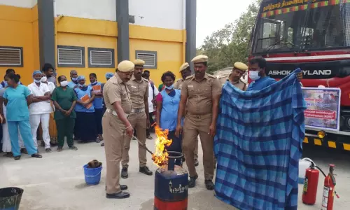 தீ விபத்து தடுப்பு செயல்விளக்கம்