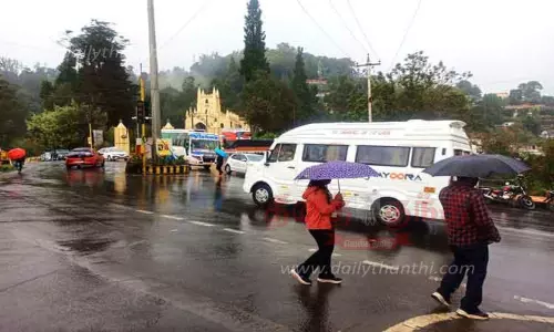 ஊட்டியில் பலத்த மழை