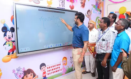 ரூ.1¾ லட்சம் மதிப்பில் ஸ்மார்ட் வகுப்பறை தொடக்கம்