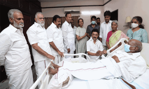 அன்பு கொண்ட அண்ணன், நூறாண்டு தாண்டி வாழ்க.!ஆற்காடு வீராசாமிக்கு முதல் அமைச்சர் பிறந்தநாள் வாழ்த்து அன்பு கொண்ட அண்ணன், நூறாண்டு தாண்டி வாழ்க.!ஆற்காடு வீராசாமிக்கு முதல் அமைச்சர் பிறந்தநாள் வாழ்த்து