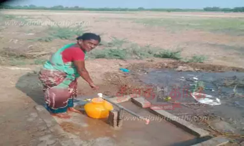 அமைச்சர் ராஜகண்ணப்பன் முயற்சியால் காவிரி கூட்டு குடிநீர் குழாய் உடைப்பு சரிசெய்யப்பட்டது கிராம மக்கள் மகிழ்ச்சி
