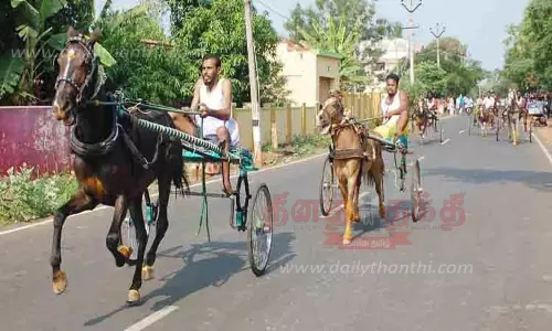 குதிரை-மாட்டு வண்டி பந்தயம் குதிரை-மாட்டு வண்டி பந்தயம்