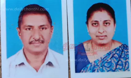 டிராக்டர் கவிழ்ந்து கணவன், மனைவி பலி டிராக்டர் கவிழ்ந்து கணவன், மனைவி பலி