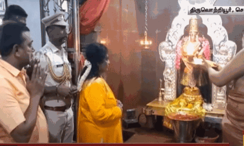 தியாகராஜ சுவாமி கோவிலில் தெலங்கானா கவர்னர் தமிழிசை தரிசனம்..