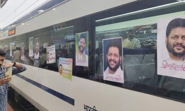 வந்தே பாரத் ரெயிலில் பாலக்காடு காங்கிரஸ் எம்.பி. புகைப்படம் - ரெயில்வே போலீசார் விசாரணை