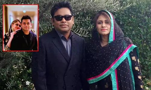 விருது வழங்கும் விழா; மனைவியிடம் தமிழில் பேசும்படி கூறிய ஏ.ஆர். ரகுமான் விருது வழங்கும் விழா; மனைவியிடம் தமிழில் பேசும்படி கூறிய ஏ.ஆர். ரகுமான்