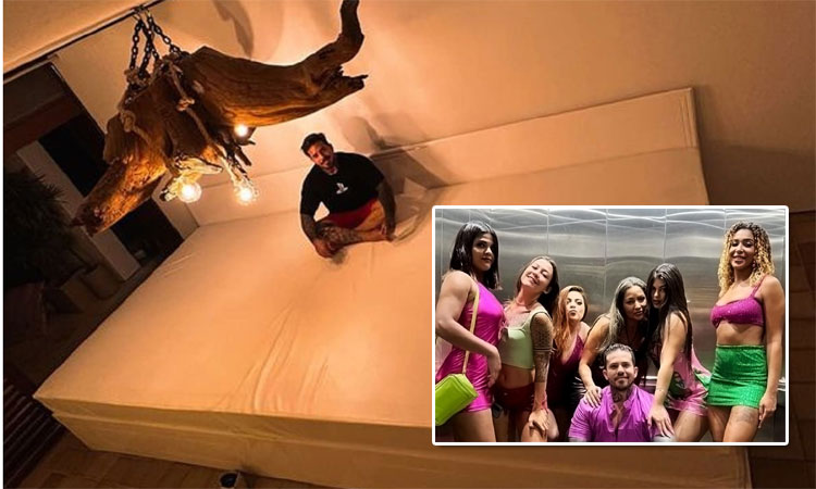 ஒரே படுக்கையில் ஆறு மனைவிகள்...! ரூ.80 லட்சம் செலவில் 20 அடி பிரமாண்ட  படுக்கை தயாரித்த இளைஞர்!