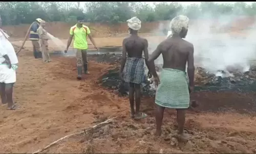 தேங்காய் நார் தொழிற்சாலையில் தீ விபத்து