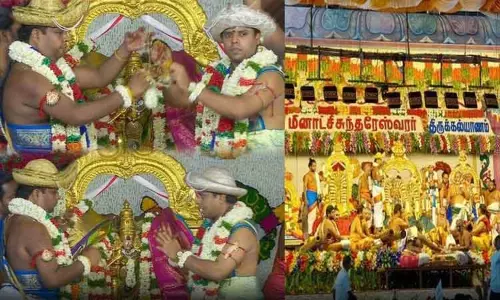 மதுரை சித்திரை திருவிழா: மீனாட்சியம்மன்-சுந்தரேசுவரர் திருக்கல்யாணம் கோலாகலமாக நடைபெற்றது