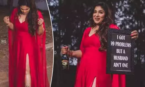 கையில் சரக்கு பாட்டிலுடன் விவாகரத்தை கொண்டாடிய பிரபல நடிகை