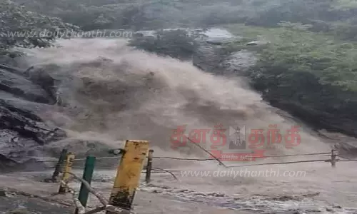குரங்கு நீர்வீழ்ச்சியில் காட்டாற்று வெள்ளம்