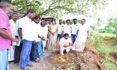 ரூ.5½ கோடியில் புதிய சாலை பணிக்கு அடிக்கல் நாட்டு விழா ரூ.5½ கோடியில் புதிய சாலை பணிக்கு அடிக்கல் நாட்டு விழா