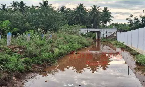 தாழ்வான பகுதிகளில் வெள்ளம் தேங்கியது தாழ்வான பகுதிகளில் வெள்ளம் தேங்கியது