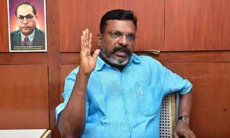 கவர்னர் ஆர்.என்.ரவி பதவி விலகி வெளிப்படையாக ஆர்எஸ்எஸ் தொண்டராக பணியாற்ற வேண்டும் - திருமாவளவன்