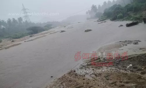 தொடர்கனமழையால் பாலாற்றில் வெள்ளப்பெருக்கு-ஜலகம்பாறையில் தண்ணீர் ஆர்ப்பரித்து கொட்டுகிறது