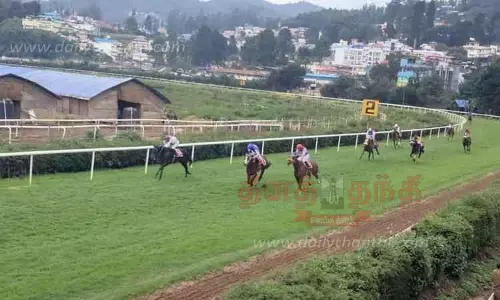 தி நீல்கிரிஸ் டெர்பி கோப்பைக்கான குதிரைப் பந்தயம்-சுற்றுலா பயணிகள் கண்டு ரசிப்பு தி நீல்கிரிஸ் டெர்பி கோப்பைக்கான குதிரைப் பந்தயம்-சுற்றுலா பயணிகள் கண்டு ரசிப்பு