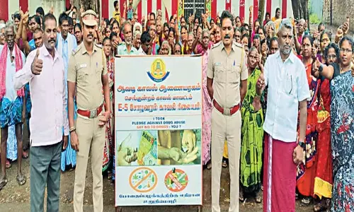 போலீஸ் துறை சார்பில் போதை ஒழிப்பு விழிப்புணர்வு