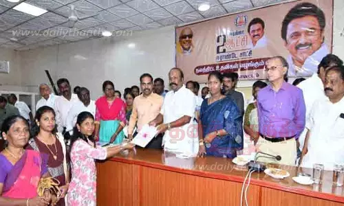 தி.மு.க. ஆட்சியில் கடந்த 2 ஆண்டுகளில் 80 சதவீத தேர்தல் வாக்குறுதிகள் நிறைவேற்றம்-அமைச்சர் கே.ஆர்.பெரிய கருப்பன் பேச்சு