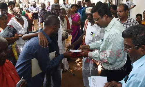 கலெக்டர் தினேஷ் பொன்ராஜ் ஆலிவர் ஆய்வு