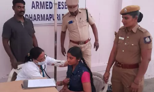 தர்மபுரி ஆயுதப்படை வளாகத்தில்போலீசாரின் குழந்தைகளுக்கு தோல் சிகிச்சை மருத்துவ முகாம்