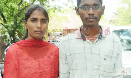 போலீஸ் சூப்பிரண்டு அலுவலகத்தில் பாதுகாப்பு கேட்டு காதல் ஜோடி தஞ்சம்