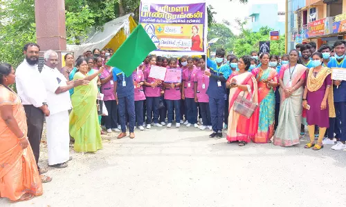 ஏ.என்.எம். செவிலியர் கல்லூரி சார்பில்  விழிப்புணர்வு ஊர்வலம்