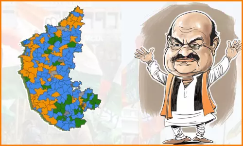 கர்நாடகா தேர்தல்: பா.ஜ.க.வை சேர்ந்த 8 மந்திரிகள் தோல்வி முகம்...!