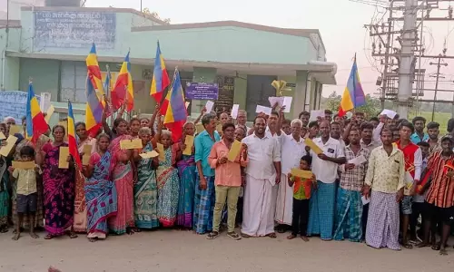 பா.ம.க. சார்பில் கடிதம் அனுப்பும் போராட்டம்