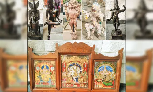 அமெரிக்காவில் வசிக்கும் பெண்ணின் சென்னை வீட்டில் 14 பழங்கால சிலைகள் மீண்டும் மீட்பு - விலை மதிப்பற்றது என அதிகாரிகள் தகவல்