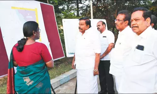 தாம்பரம் மாநகராட்சி கட்டிடம் அமைய உள்ள இடத்தில் அமைச்சர் கே.என்.நேரு ஆய்வு