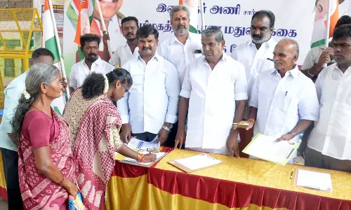 தமிழ் மாநில காங்கிரசார் கையெழுத்து இயக்கம்